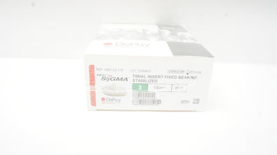 DePuy 1581-23-115 Sigma Tibial Insert Fixed Bearing Stabilized, 3, 15mm, XLK (x)